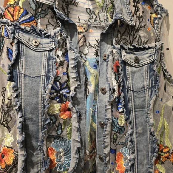 Ethel Clothing Floral Embroidered Jacket - Picture 1 of 5